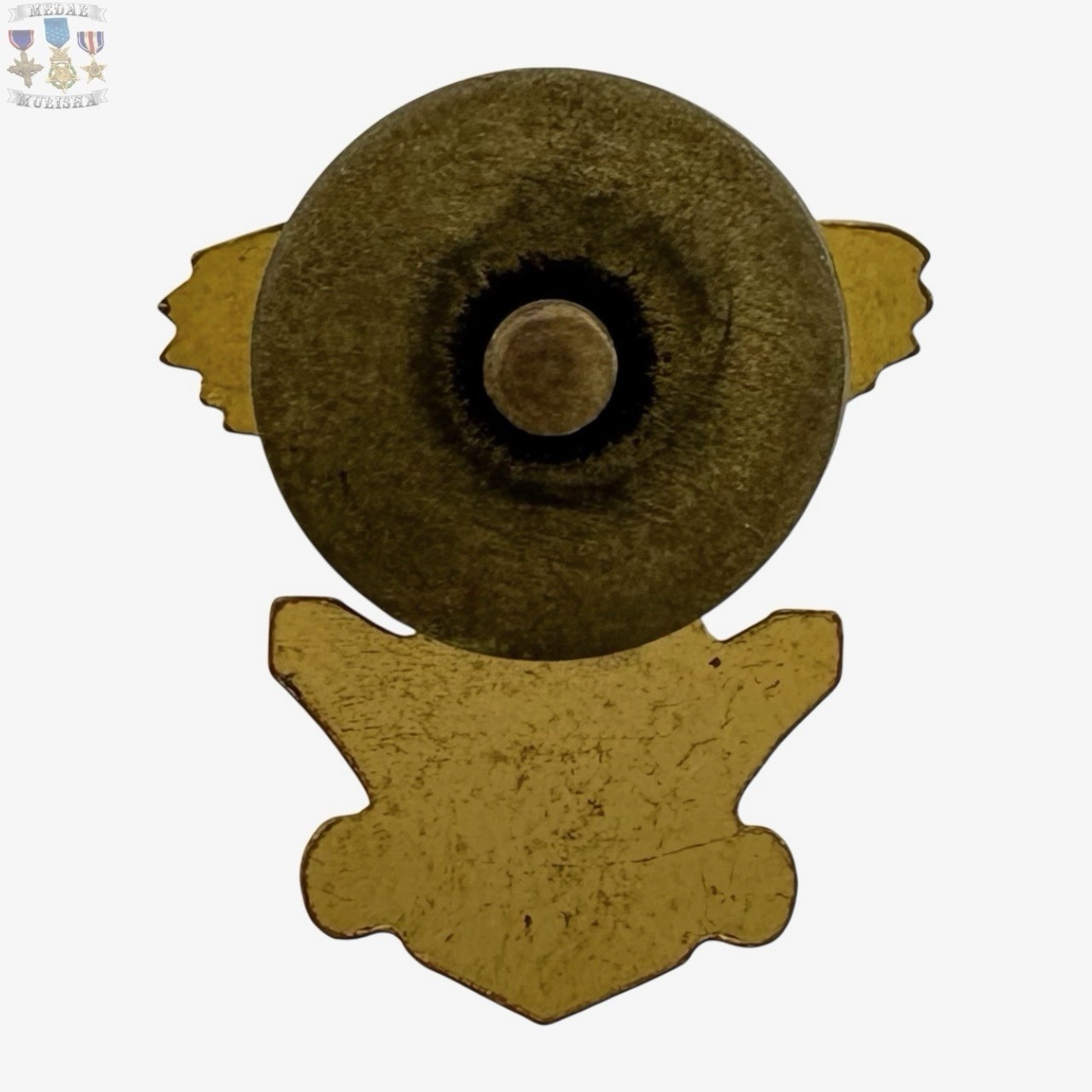 WWII HONORABLE DISCHARGE LAPEL PIN RUPTURED DUCK 100% ATTENDANCE 2ND COMPANY