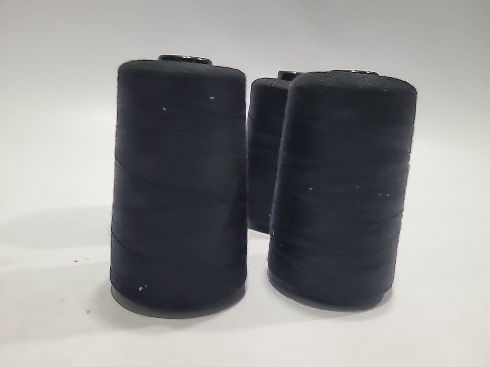 4 PACK of 5000 MTS each Spools BLACK Sewing Thread All Purpose 100% Polyester