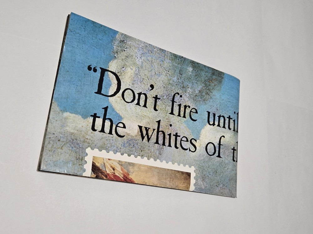 Vtg USPS Post Office The Battle of Bunker Hill Bicentennial Stamp Poster 1975