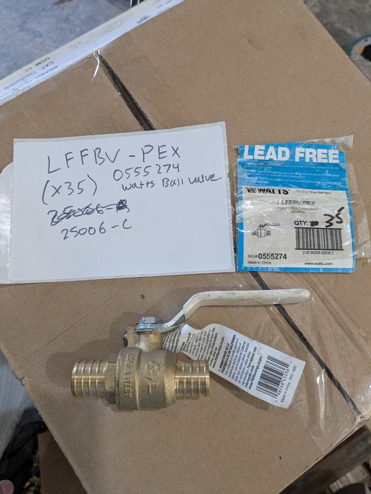 WATTS  LFFBV-PEX BALL VALVE 0555274