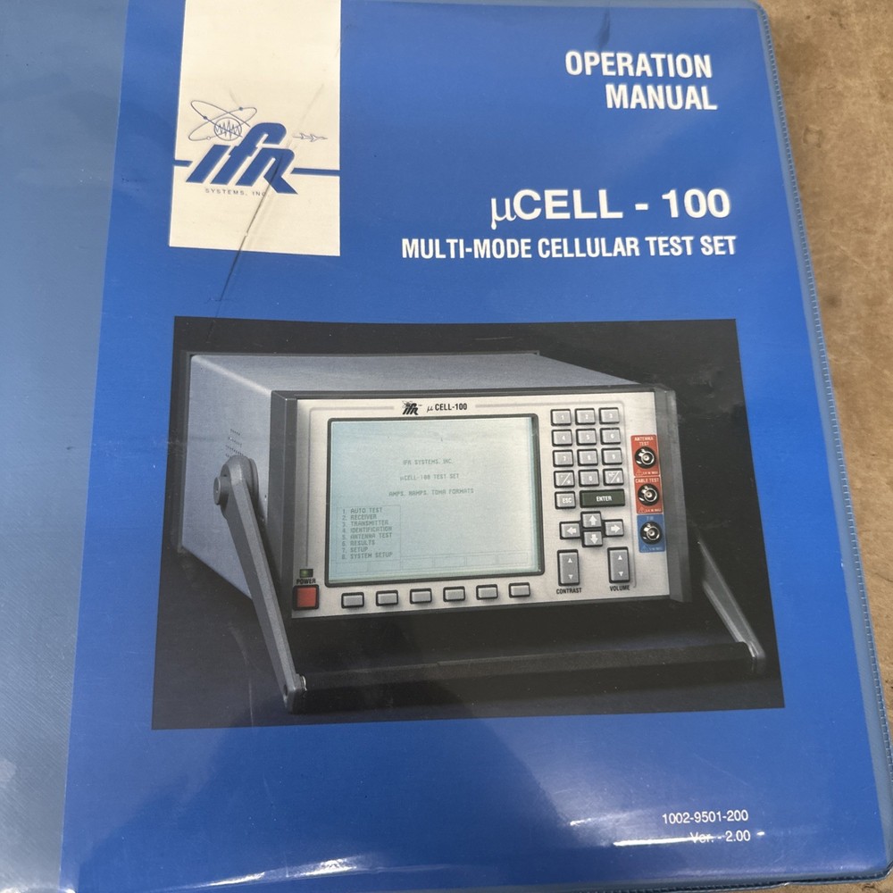 IFR -ucell -100Operation