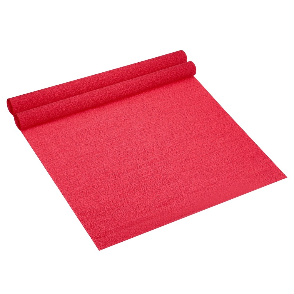 8.2ft Crepe Paper Roll, 2 Rolls 20" Width Paper Streamer Sheet, Red