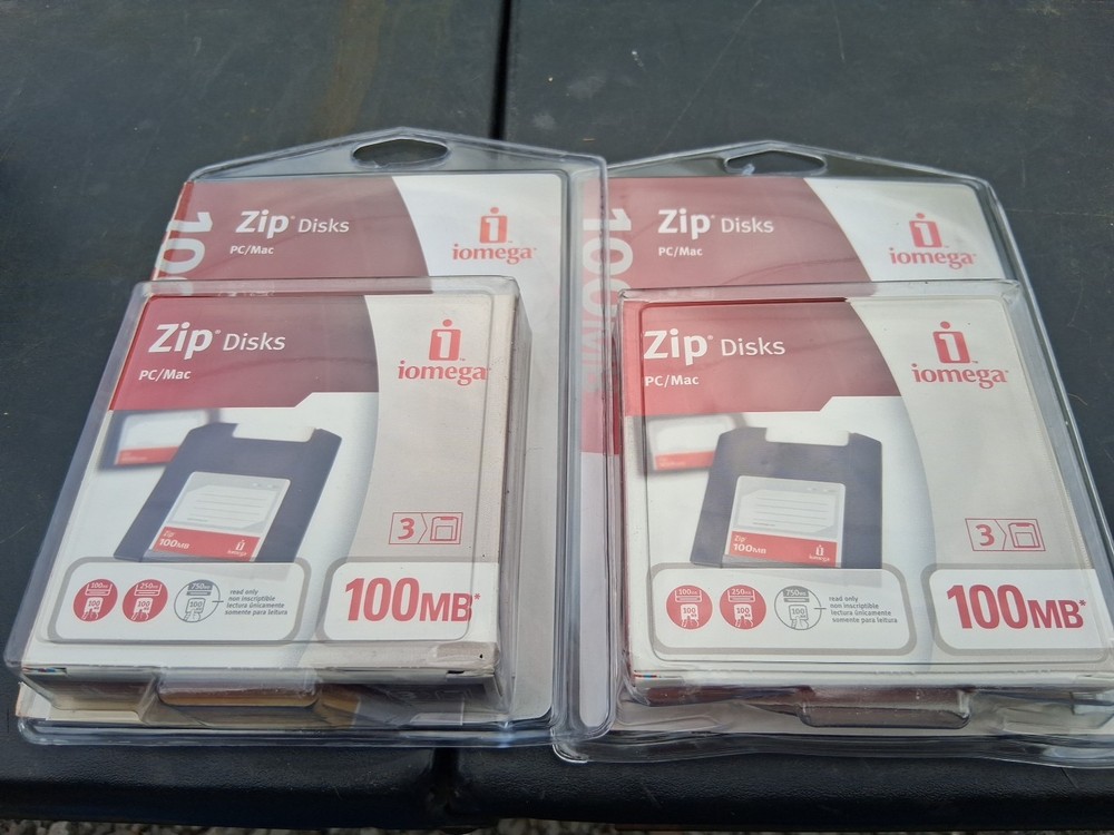 6 Iomega 100mb Zip Disks