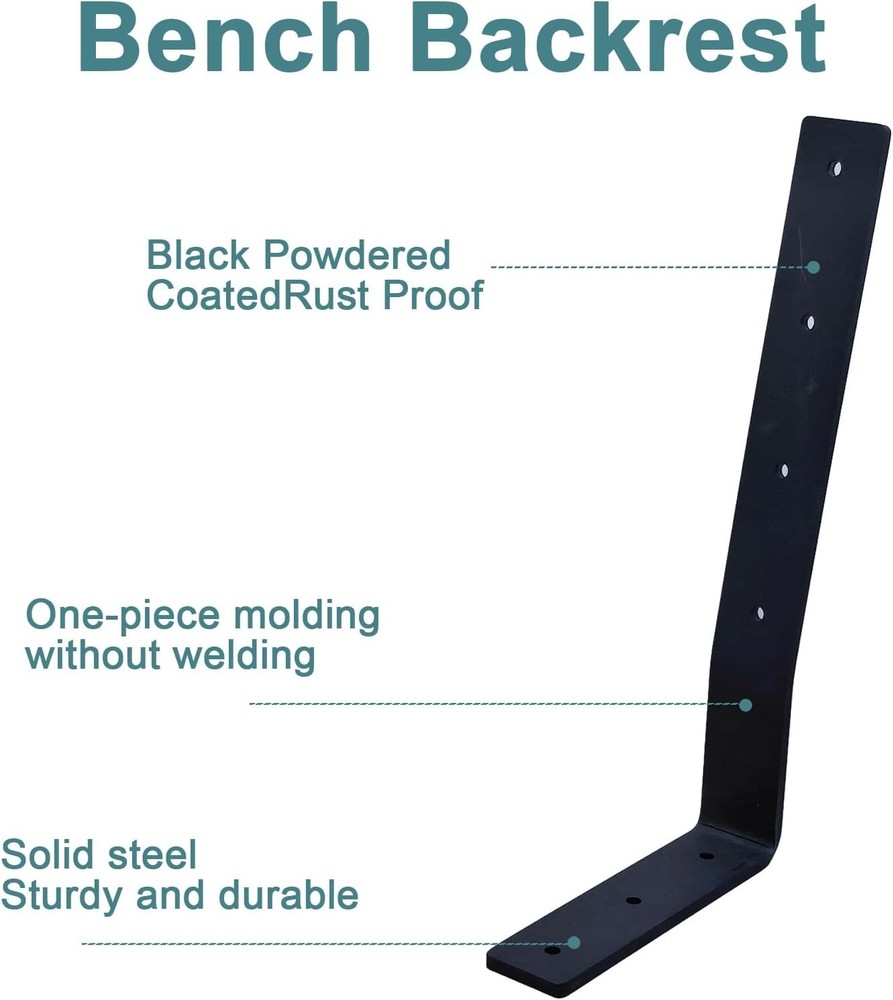 Sturdy Metal Backrest Bracket for Chairs, Stools & Headboards