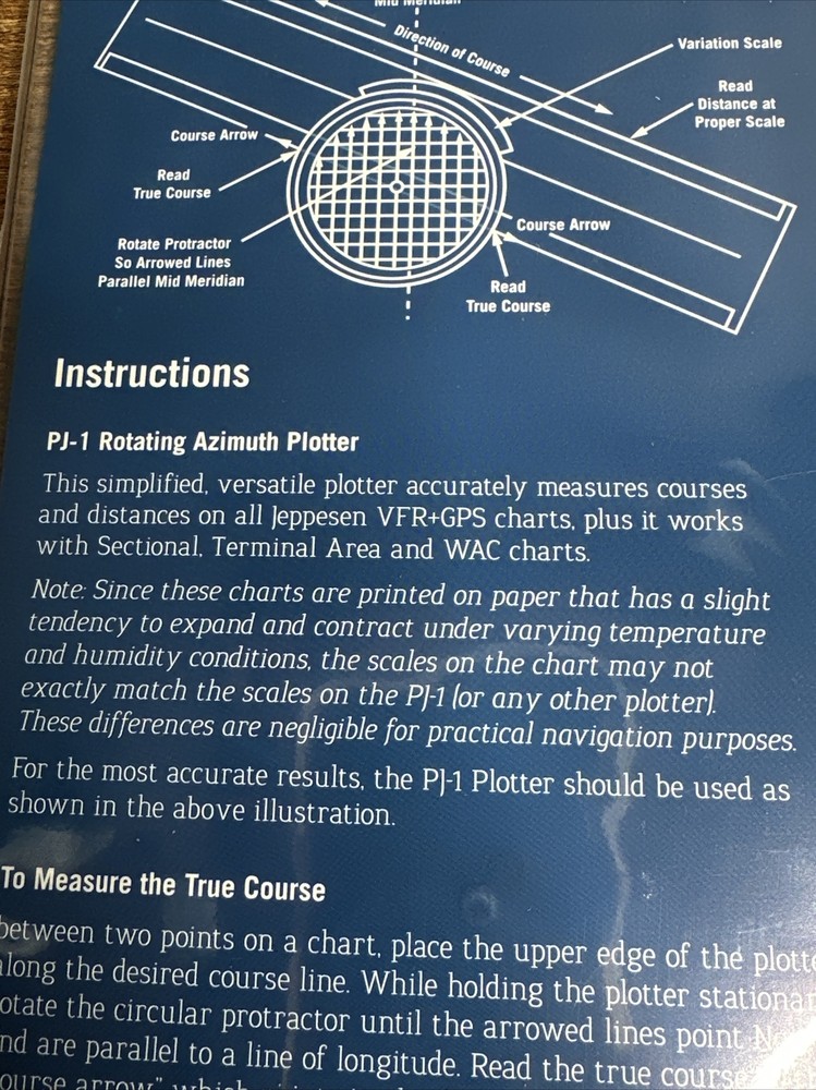Jeppesen PJ-1 Rotating Azimuth Plotter 12/2018