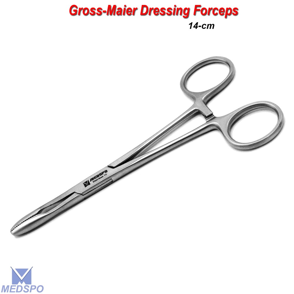 Gross Maier Dressing Forceps Atraumatic Serrated Tip Jaws Sponge Forceps CE