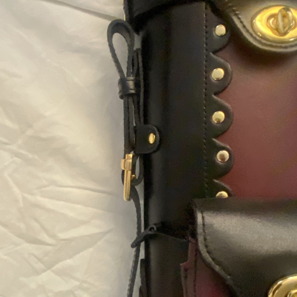 Pool Case 3x7 Inverted Leather Cowboy Case - Brown & Black