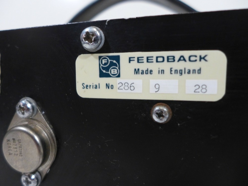 Feedback Teknikit Consolette TK286 Variable DC Transfer Machine Powers On