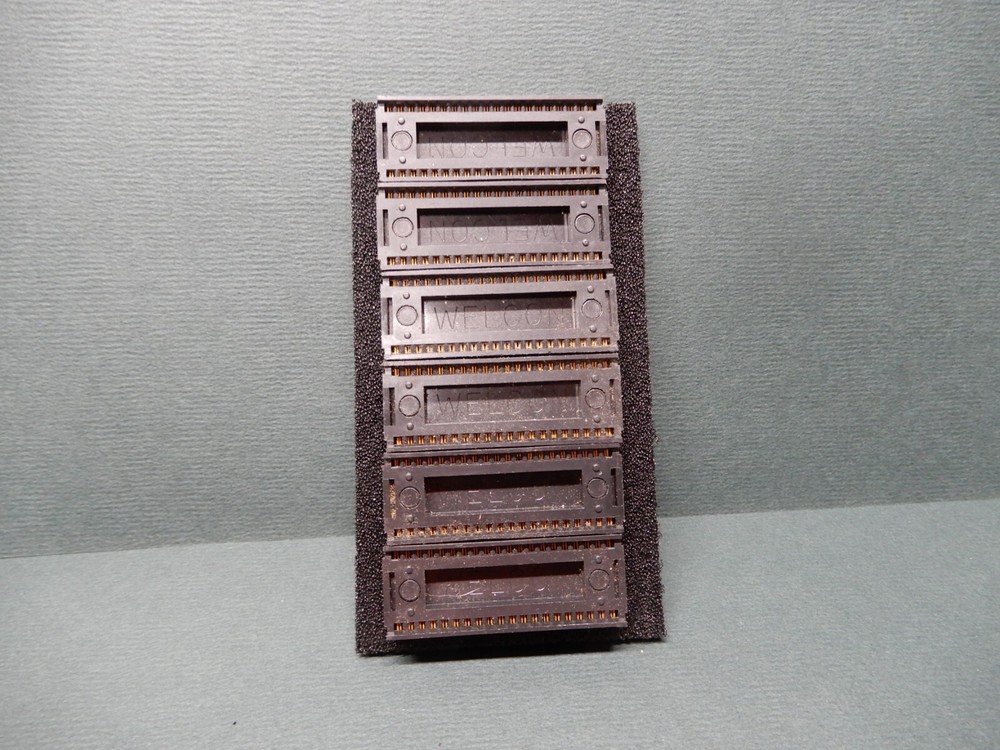 Welcon 40 Pin IC Sockets Thick and Special Looking Qty 6 NOS