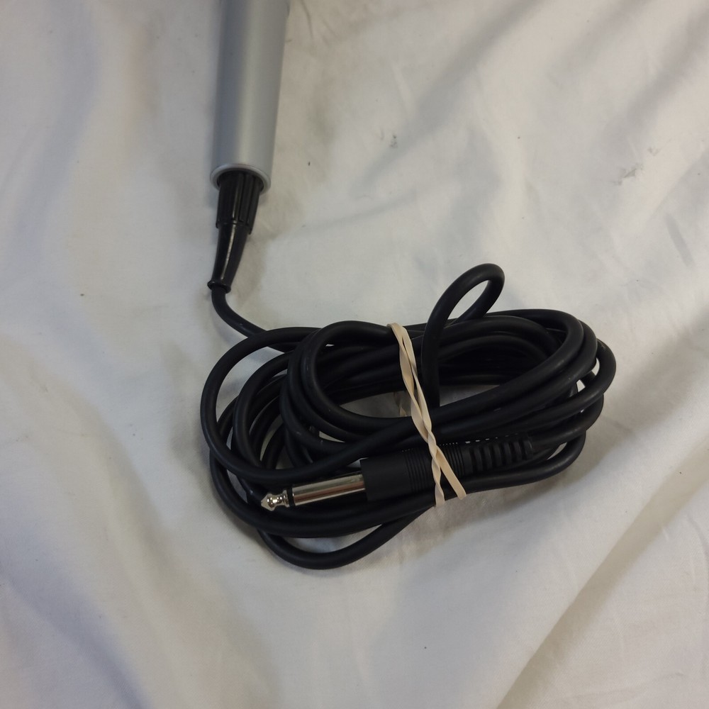 The Singing Machine Co - 7'' Microphone, Silver with Black Cord