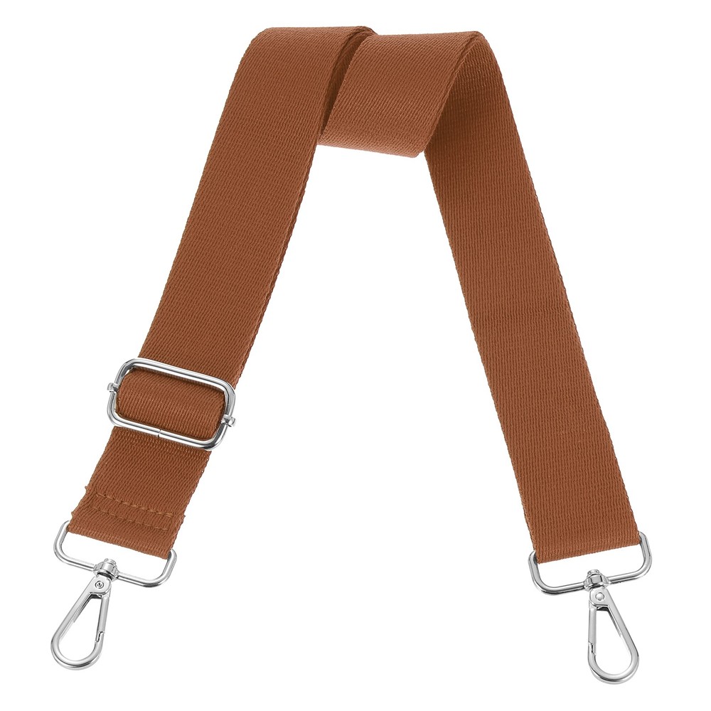 3.8cm Wide Shoulder Strap, Reddish Brown, Silver Pull Core Buckle