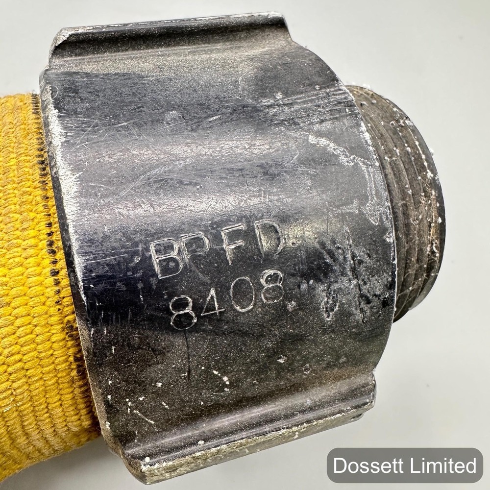 3" Fire Hose 2-1/2" Threaded Coupling BPFD Marked Fitting Used Industrial