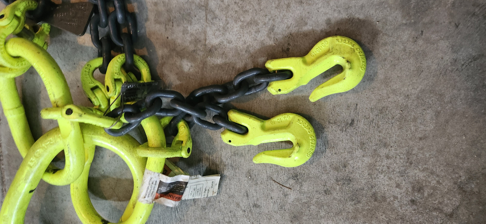 Gunnebo QOF 3/8" Chain 4'-6" Grade 100 4-Leg 22,900 Lb Basket Lifting Sling