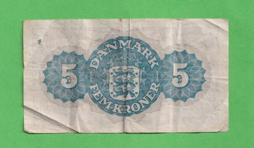 Denmark - 1946 - 5 Kroner Banknote - from circulation