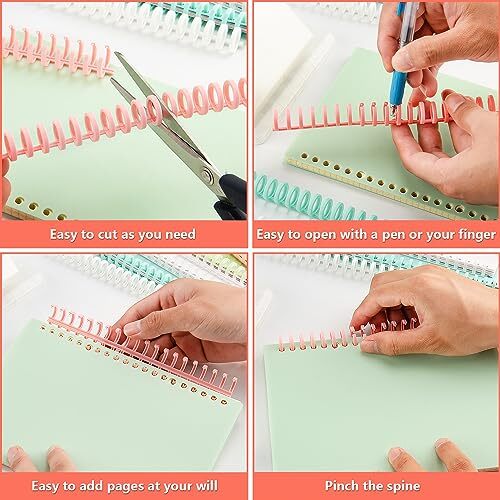 Binding Spines/Coils/Combs Easy to Open Close Adding Pages for Binding Machin...