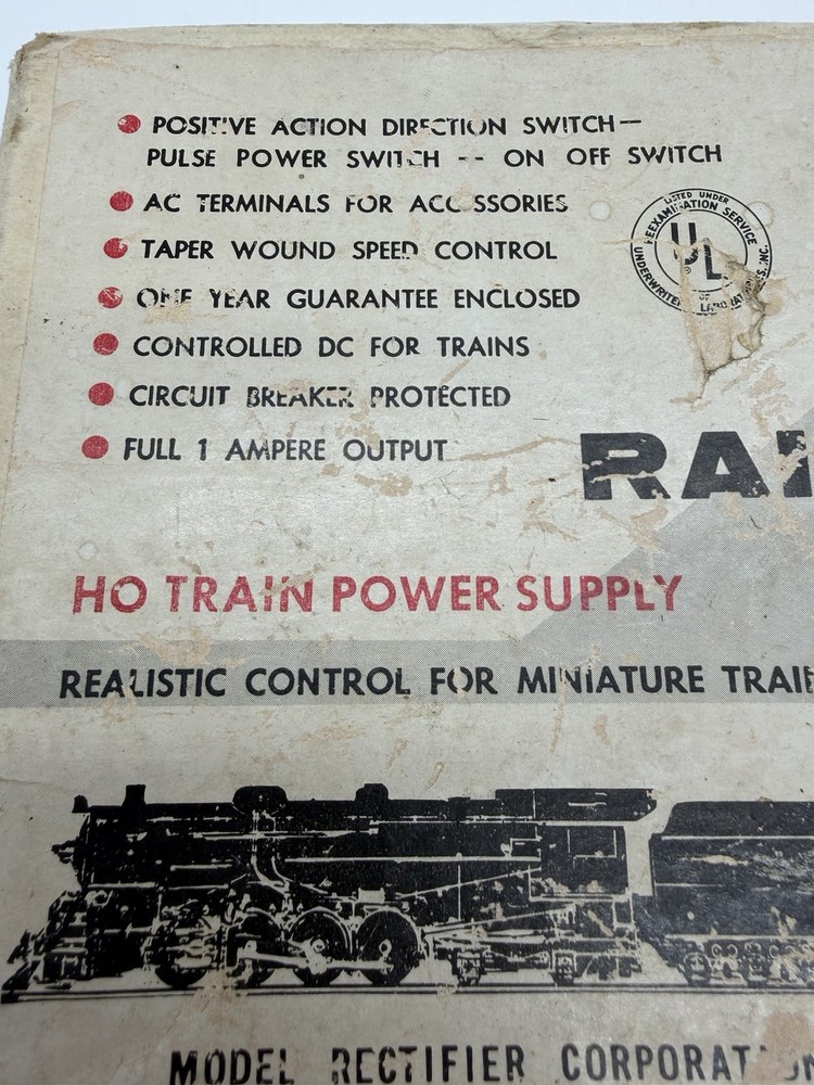 MRC Railine 370 Model Train Transformer Control (untested)
