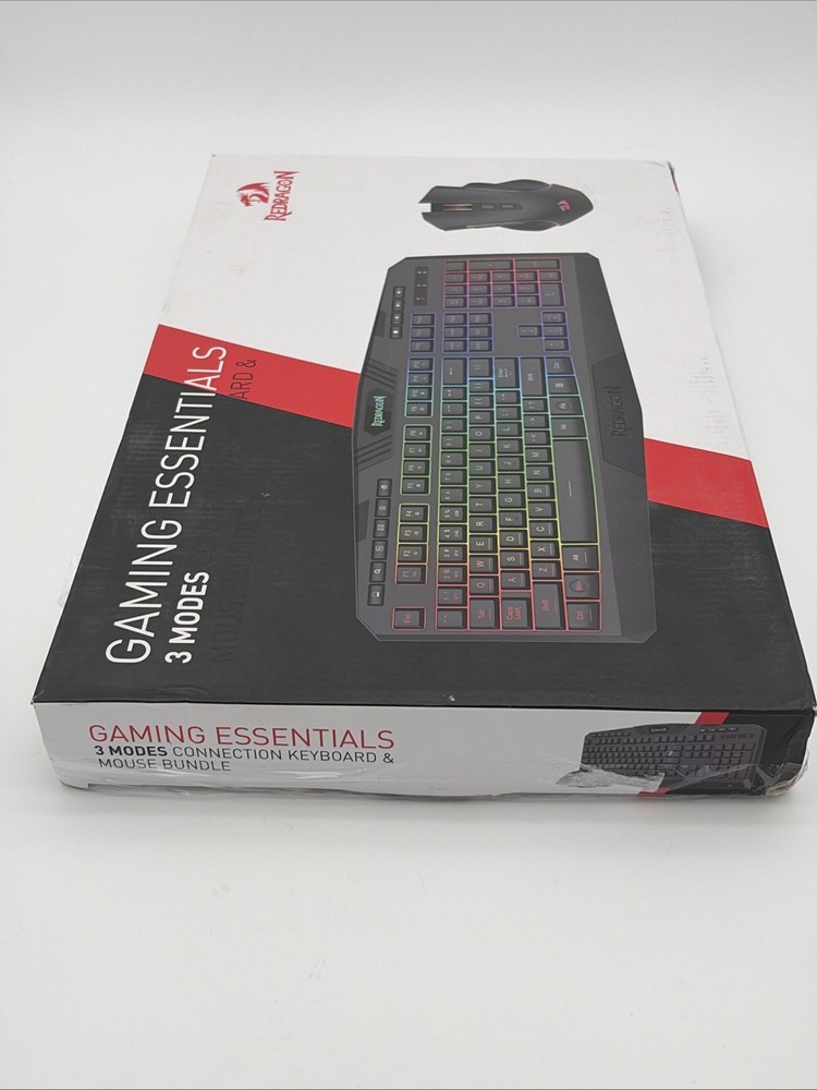 Redragon Gaming Essentials 3 Modes Connection Keyboard And Mouse Bundle - Black