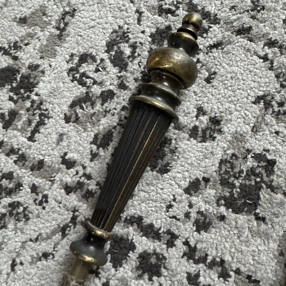 Vintage Brass 5 Pc Fireplace Tool Set