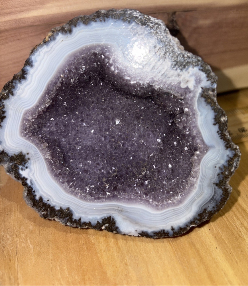 Natural Amethyst Agate Geode 12oz