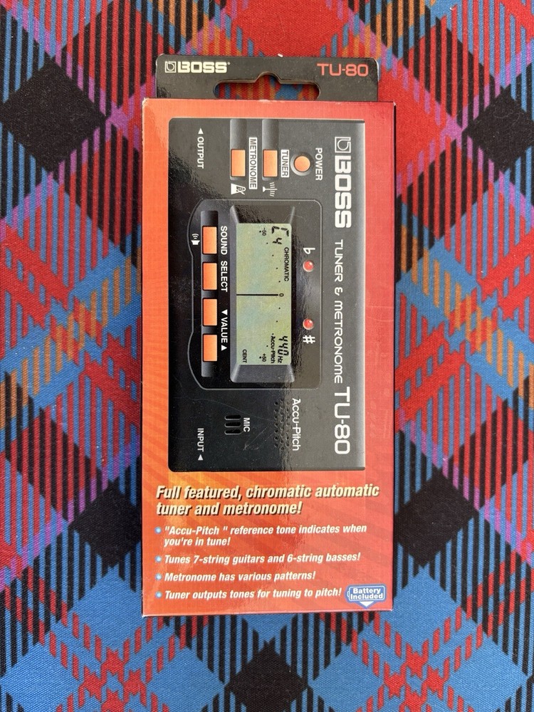 Boss Guitar Digital Tuner w Metronome Function Model TU-80