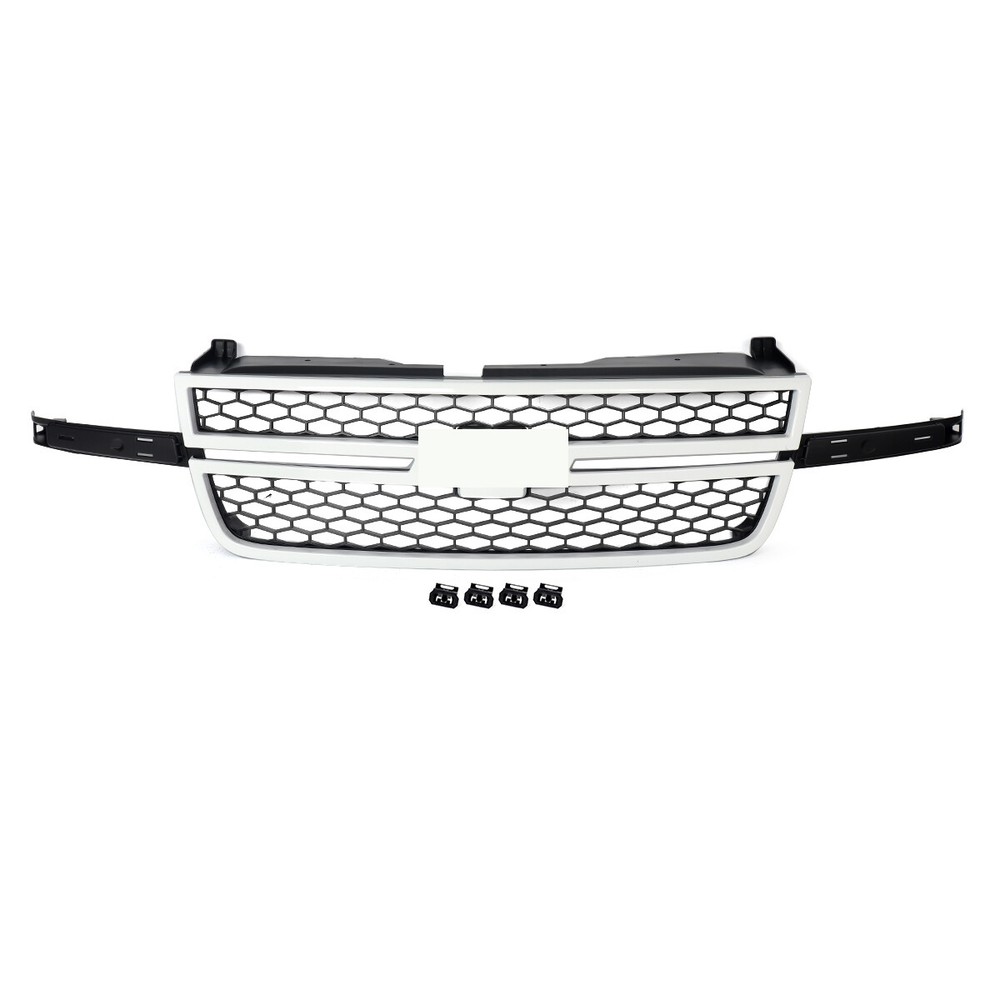Summit White Grille Assembly For 2003-2007 Silverado 1500 2500 3500 HD LS LT WT