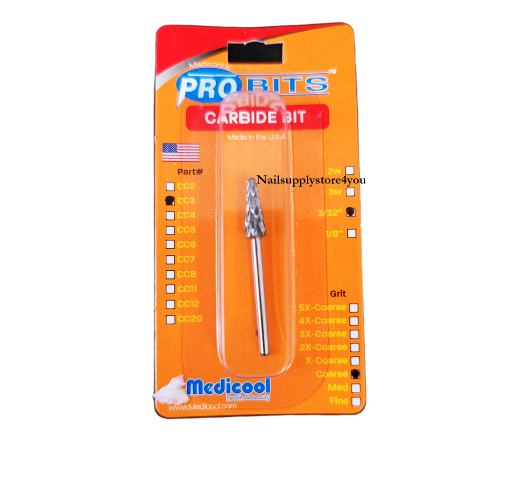 Medicool Professional Carbide Bits 3/32 COARSE Grit - (CC3)