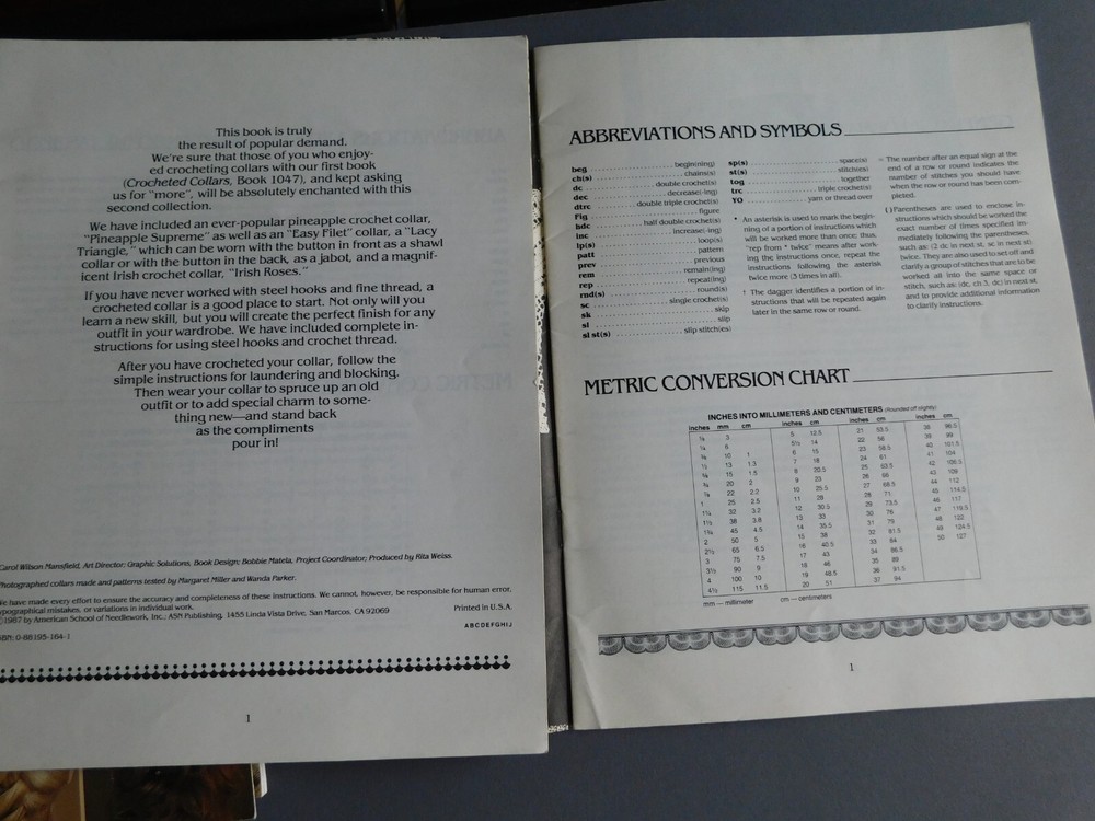 New/More Crocheted Collars : 14 Patterns - Amer School of Needlework