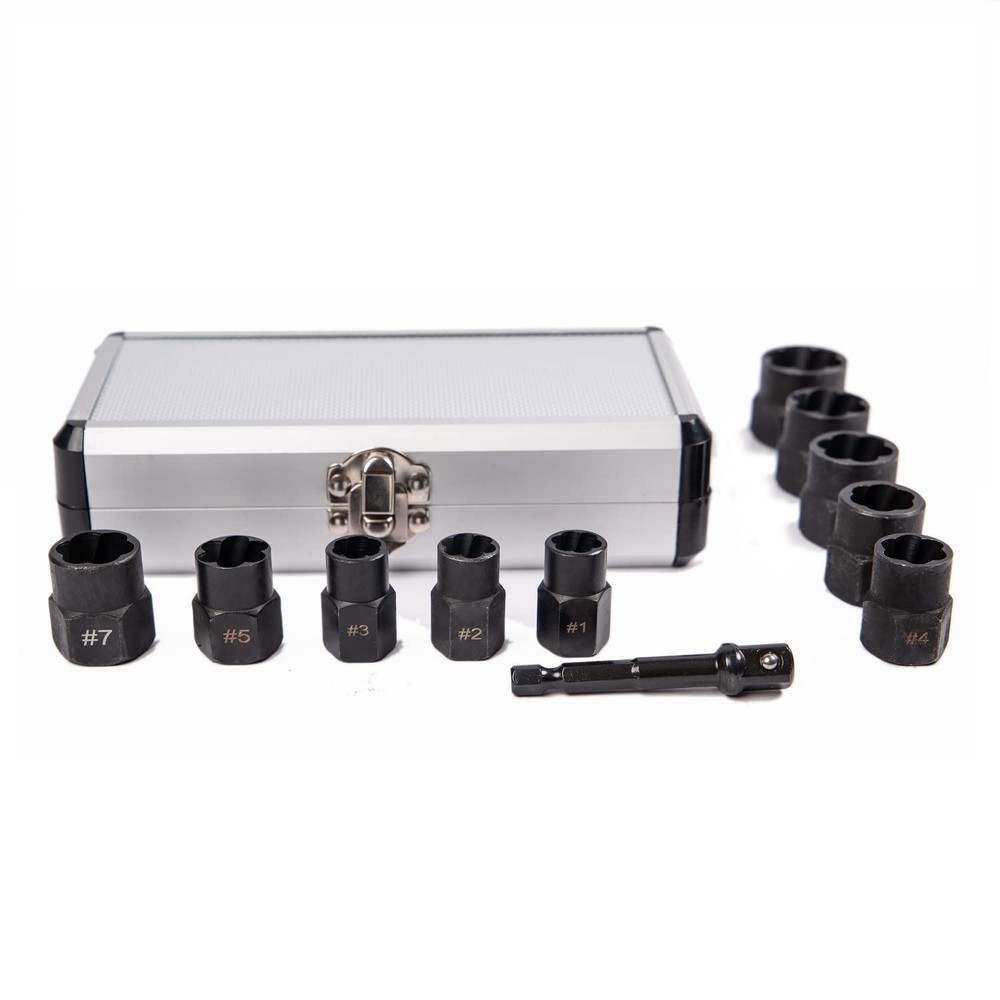 10Pcs Bolt Extractor Damaged Nut Remover Set,Broken Screw Nut Bolt Extractor ...