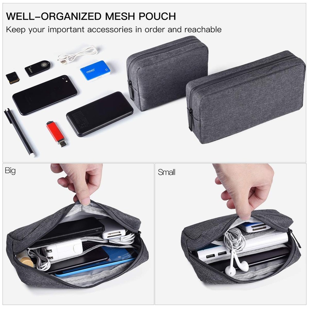 Universal Electronics Accessories Carrying Case, 2PCS Big + Small Portable