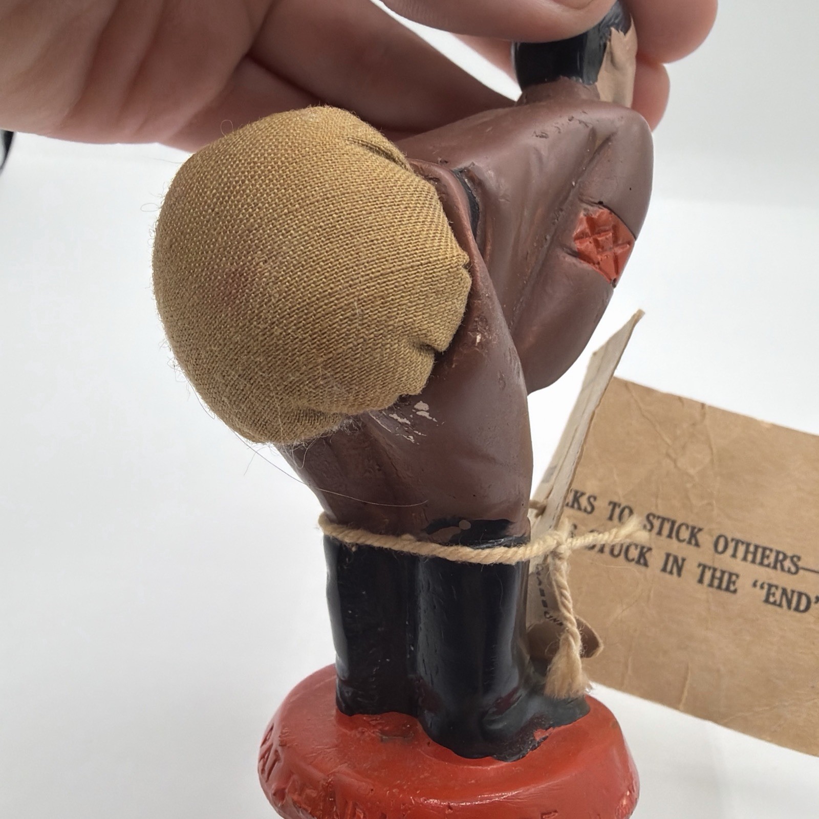 Rare 1941 "Hotzi Notzi" Adolf Hitler Pin Cushion + Original Label