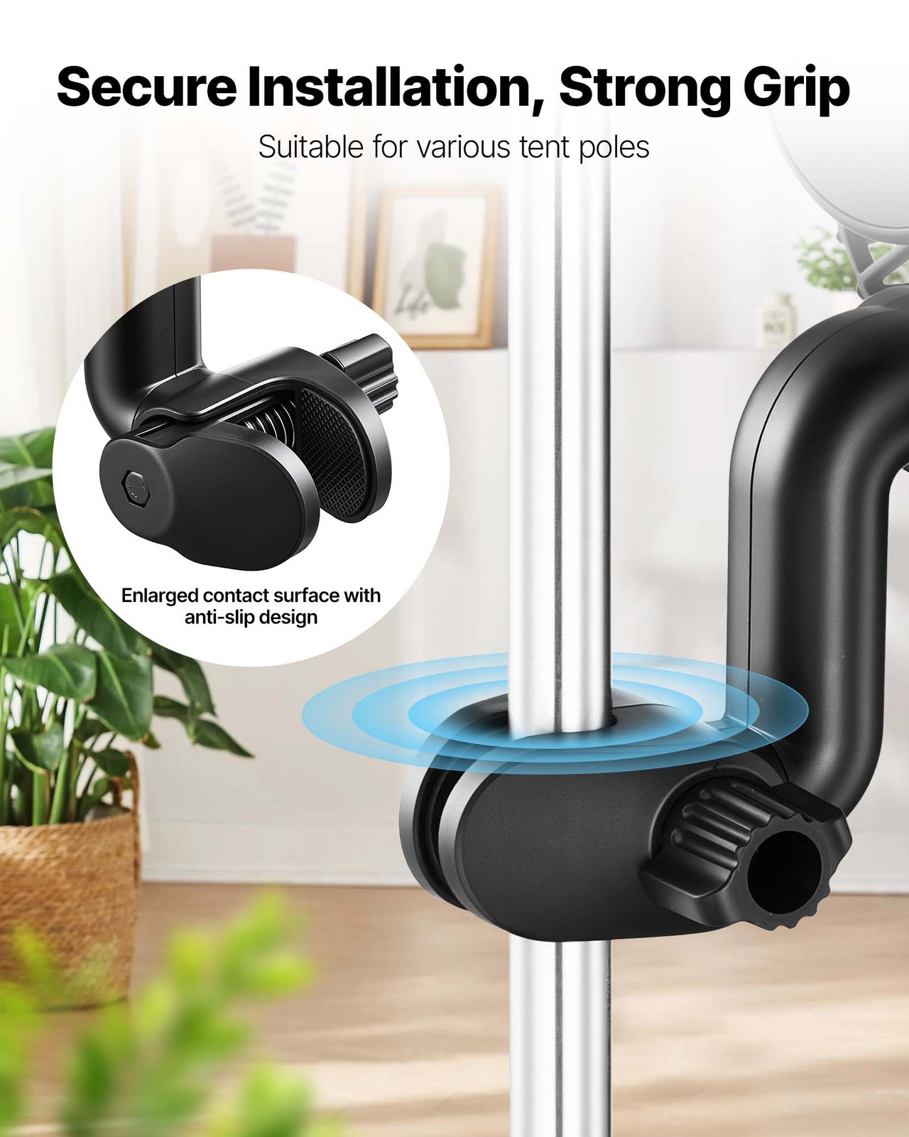 VEVOR Plant Fan Grow Tent Clip On Rechargeable USB 9 Speeds Circulation Smart