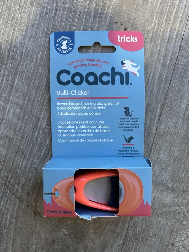 Coachi Multi-Clicker Coral, Navy Button