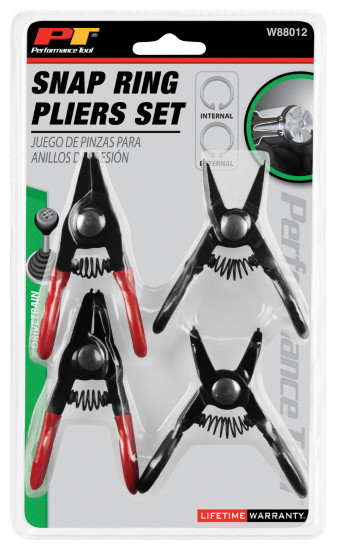 Performance Tool W88012 Mini Snap Ring Pliers Set, 4-Piece