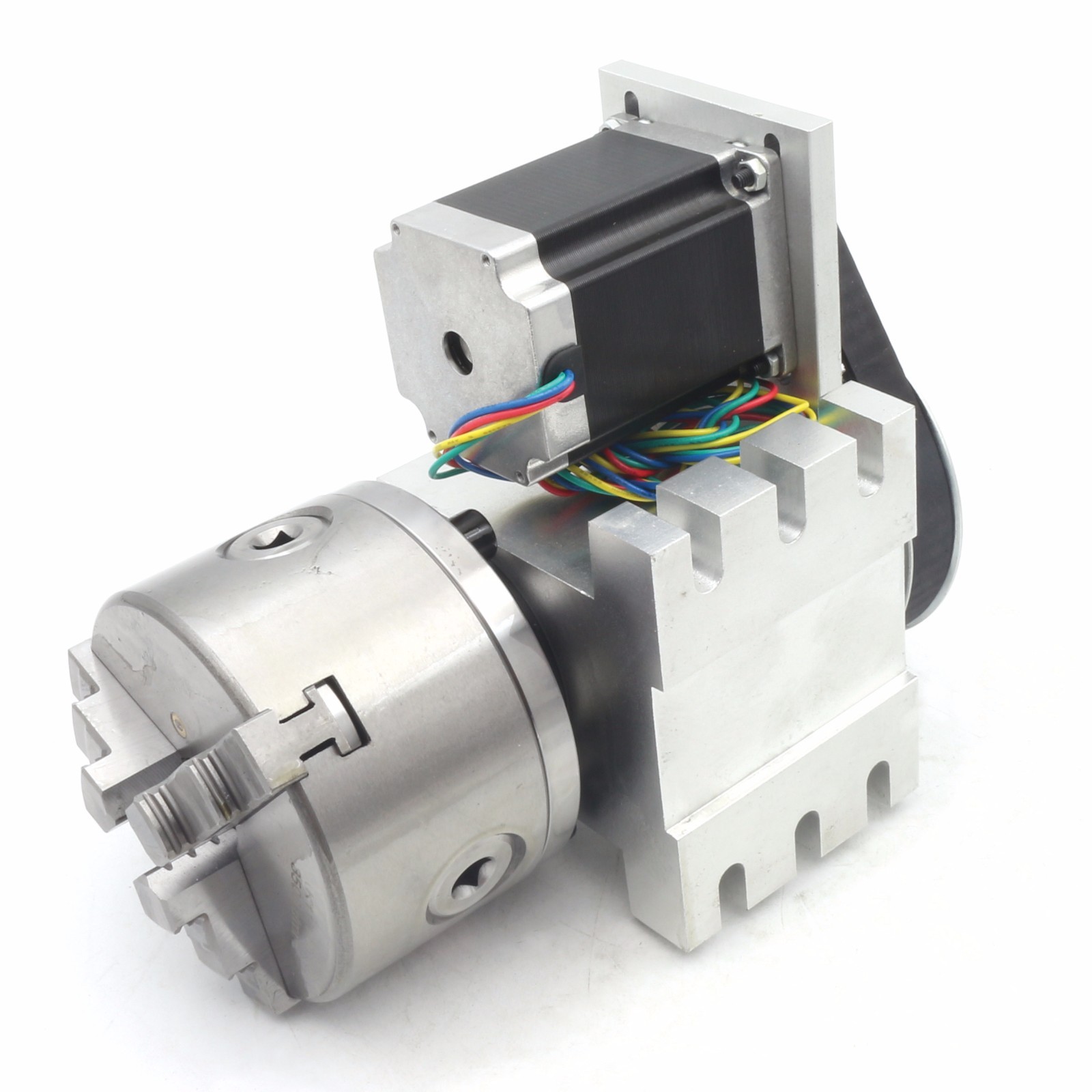 USA｜ Rotary Table A 4th Axis 3 Jaw 80mm Chuck 6:1+Tailstock for Woodworking/CNC