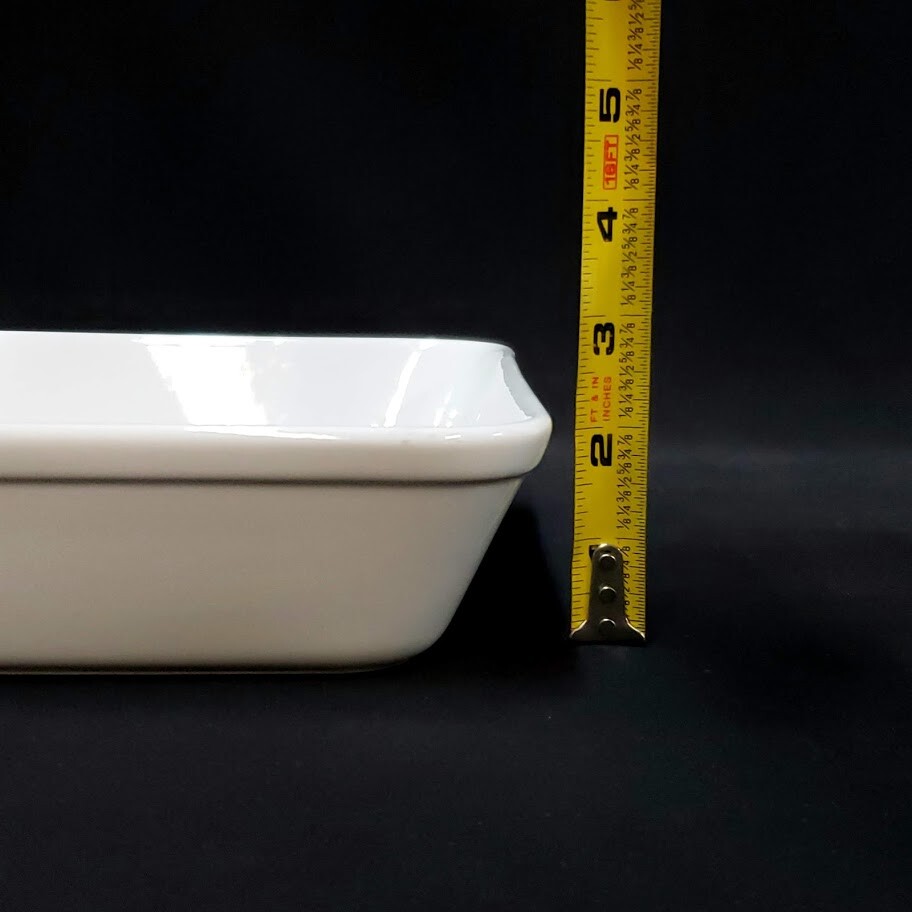 Baking Dish White Multicolor Floral Glazed Roasting Pan Serving Ovenware Kitchen