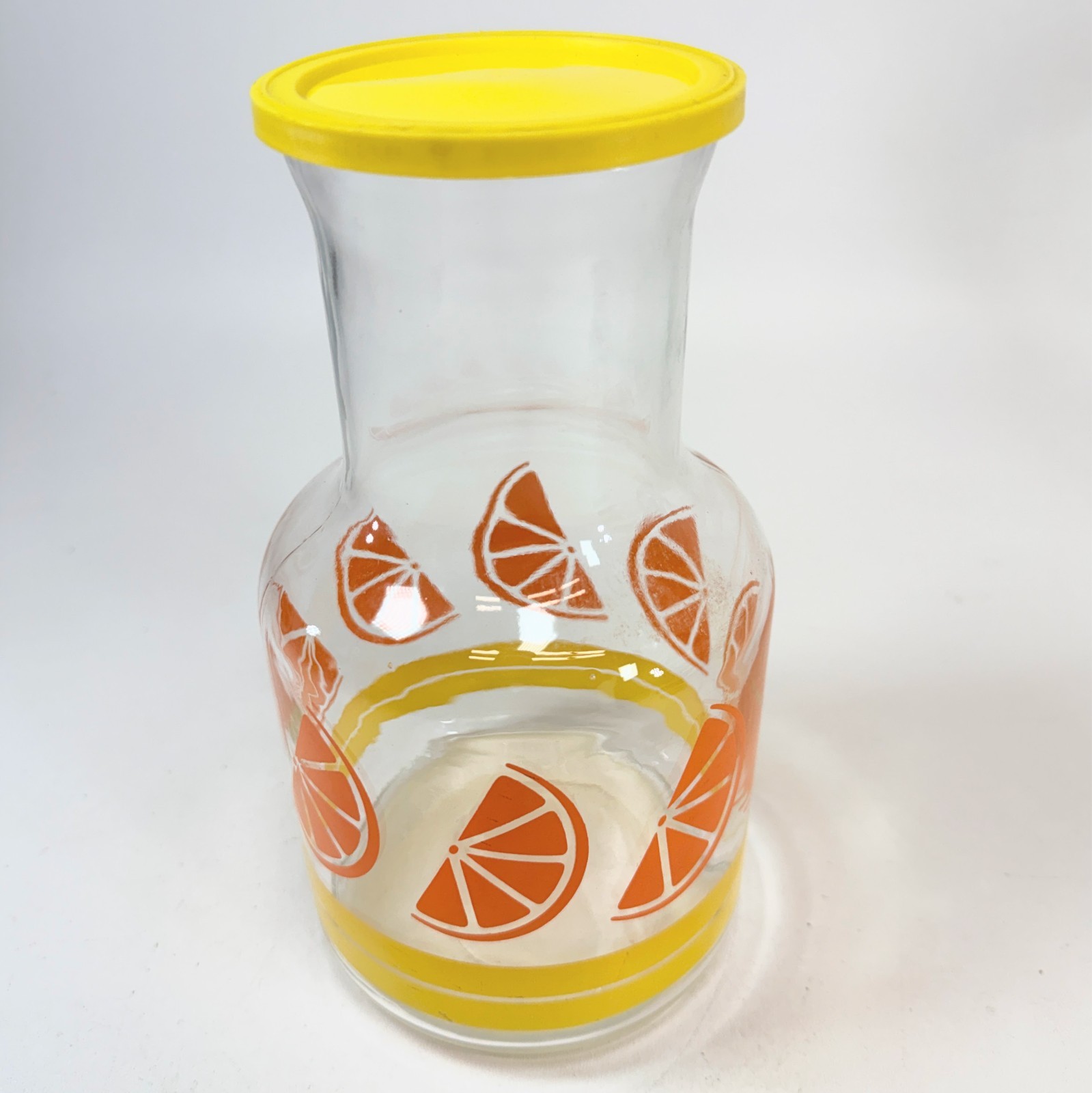 Vintage 1970s Orange Slice Glass Juice Carafe Pitcher Libbey Retro Kitchen