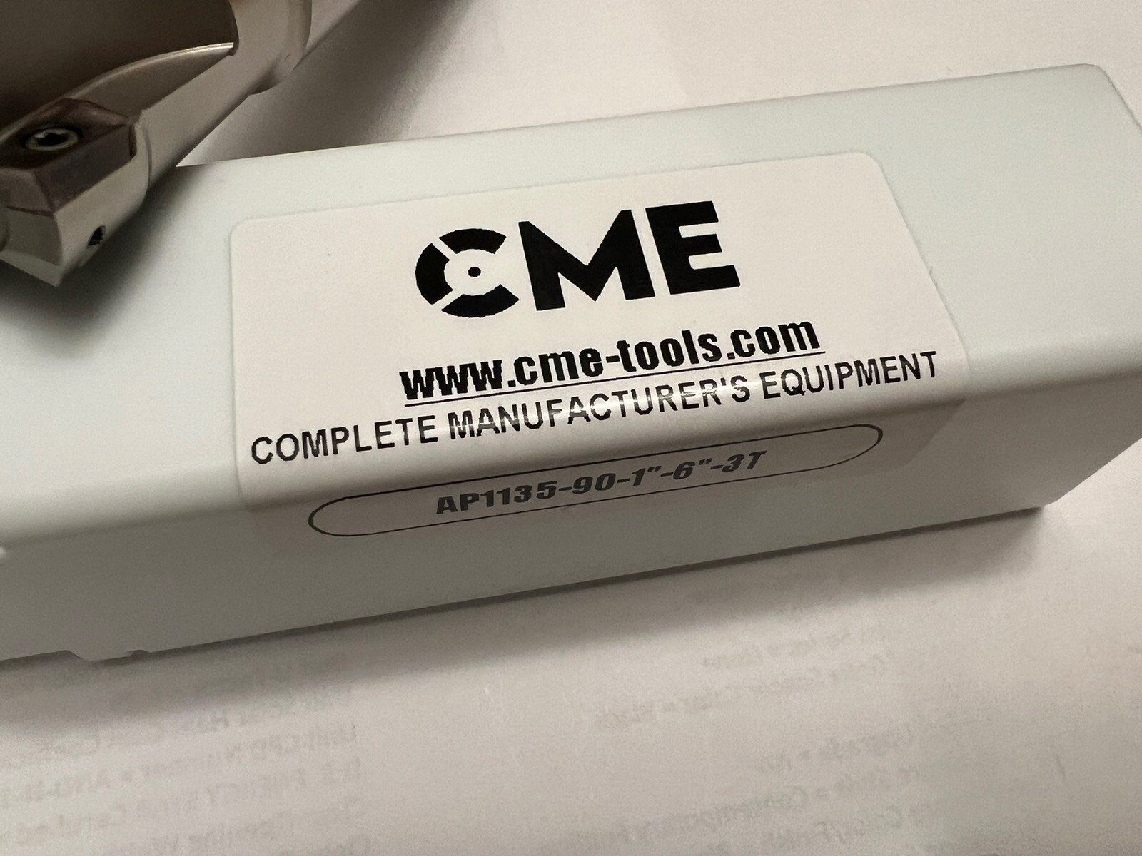 1” 90 degree indexable end mill 1”x1”x6" 3 Flute Extra 10 APKT1135 Inserts 506-