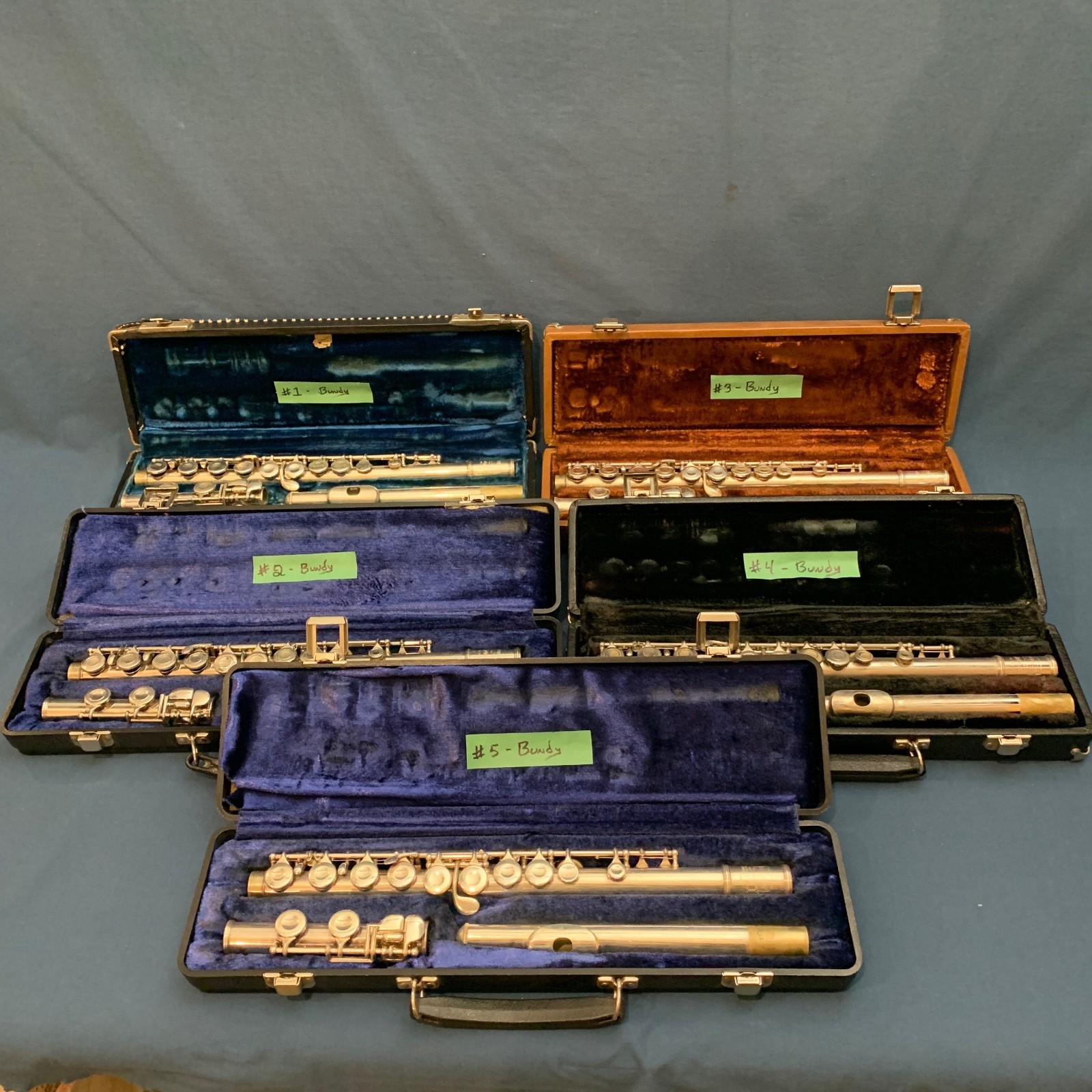 5 Selmer Bundy Closed Hole Flutes for Restoration Flute