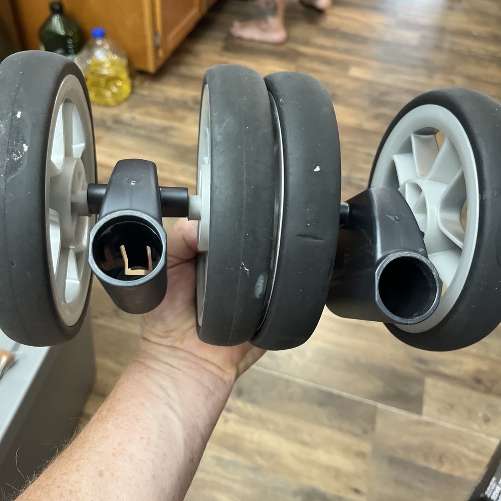 Chicco Keyfit Caddy Stroller Replacement Front Wheels. Silver Double Wheels.