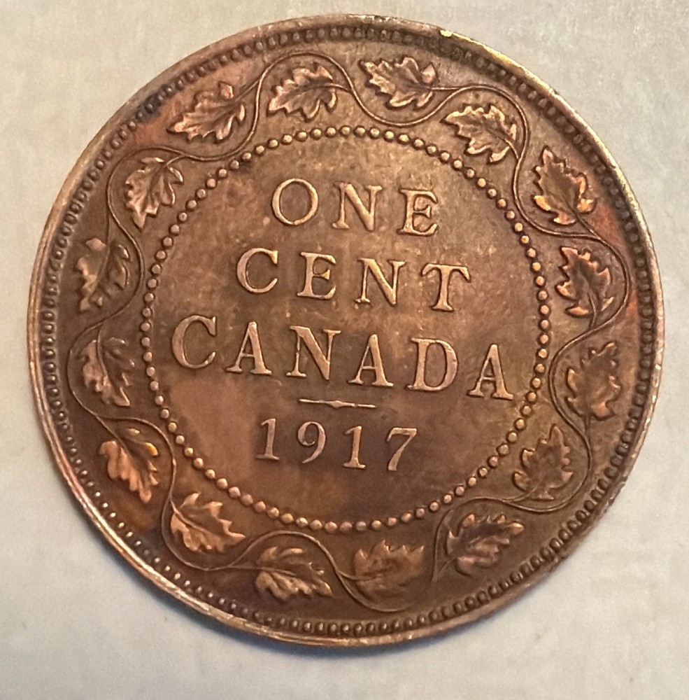 CANADA 1917 One 1 Large Cent King George V