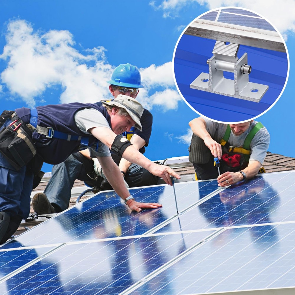 Solar Panel Mounting Brackets, 8PCS Adjustable RV Solar Panel Mount, Tilt Angle