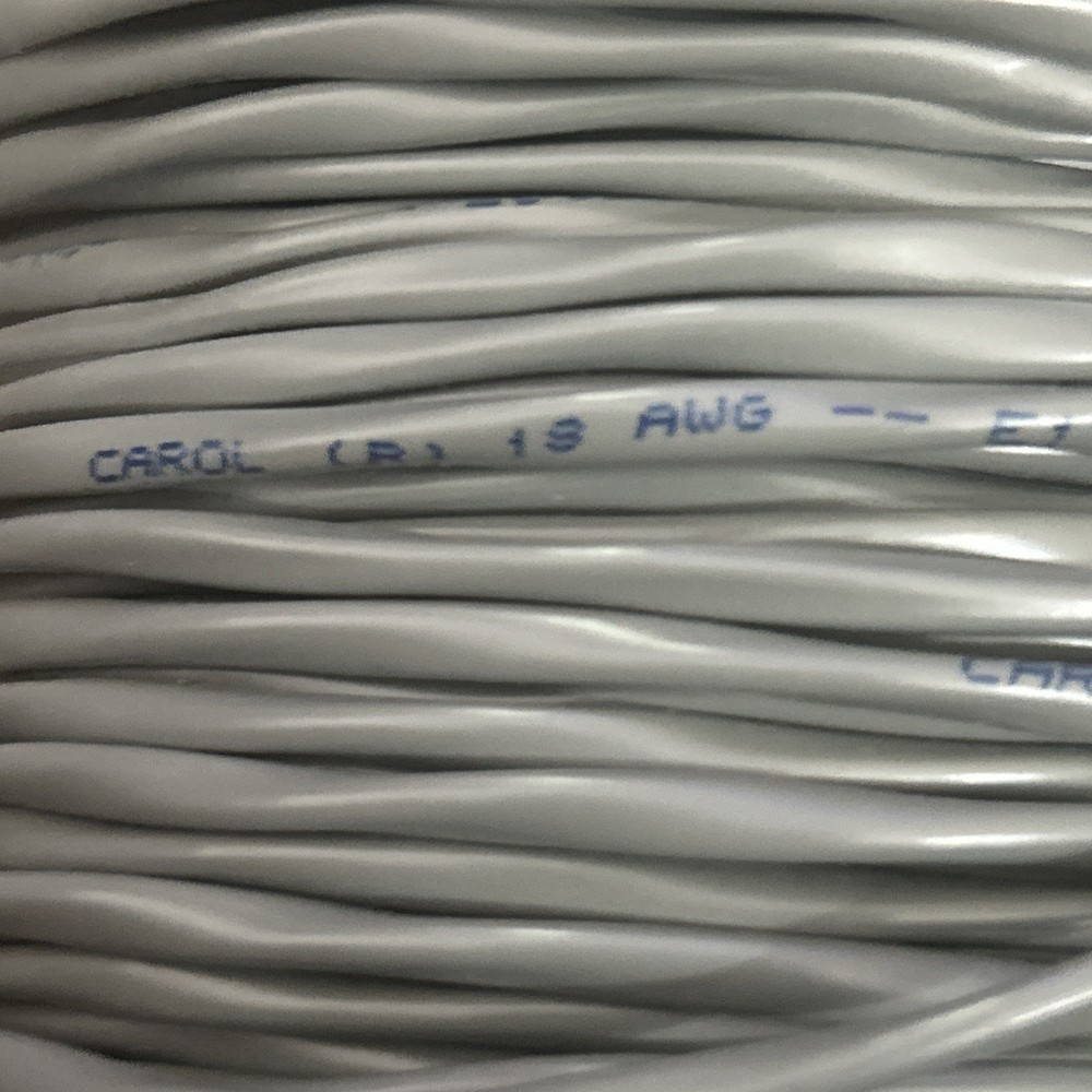 Carol E1032S 18/2C Bare Copper Sound/Security/Alarm Cable Riser Gray