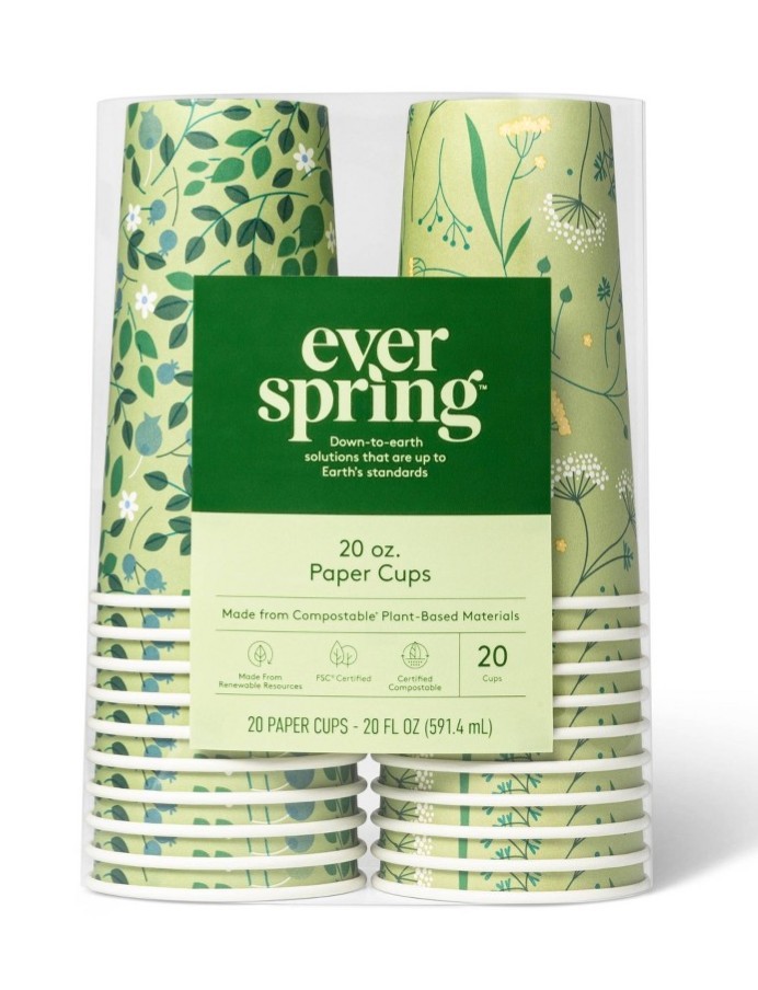 Disposable Cold Cups - 20ct/20oz - Everspring