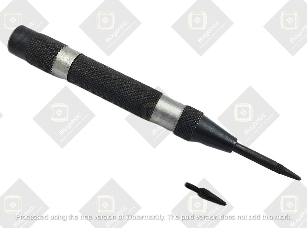 Automatic Center Punch with Extra Replaceable Hardened Steel Tip