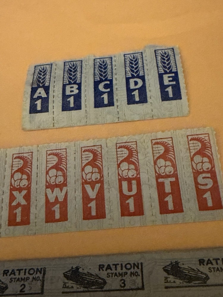 Assorted Vintage WW II Ration Stamps
