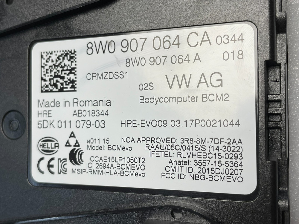 AUDI Q5 ON-BOARD ELECTRICAL SYSTEM CENTRAL CONTROL UNIT FOR COMFORT SYSTEM BC...