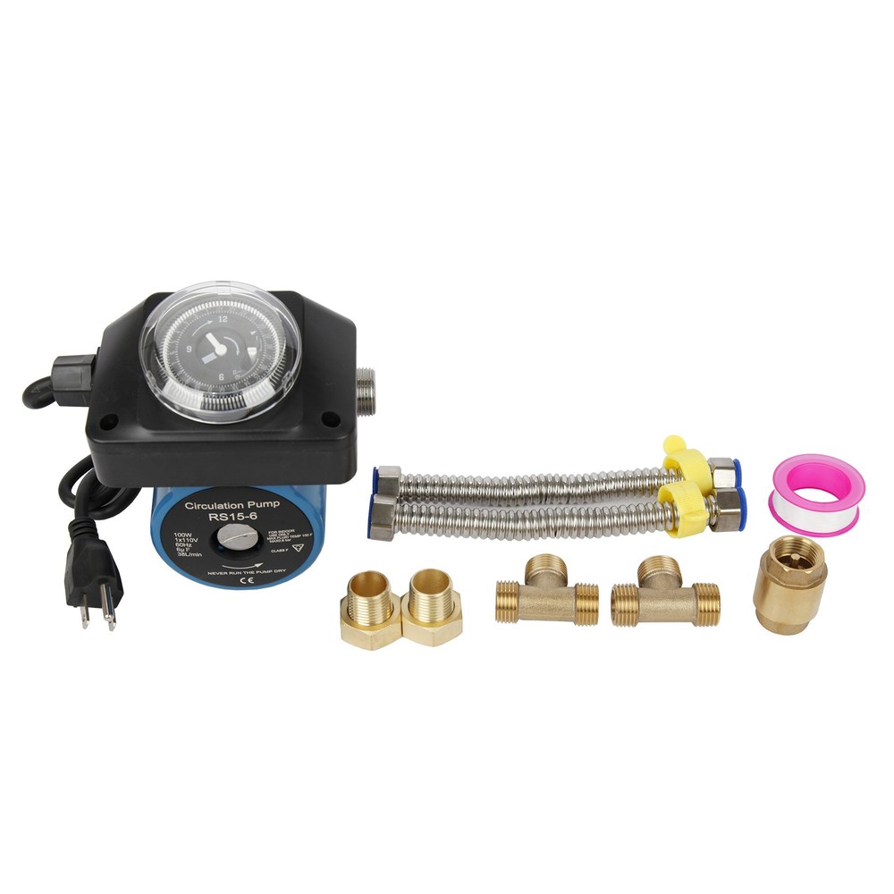 100W Instant Hot Water Recirculating Pump with Timer, Extremely Quiet Operation