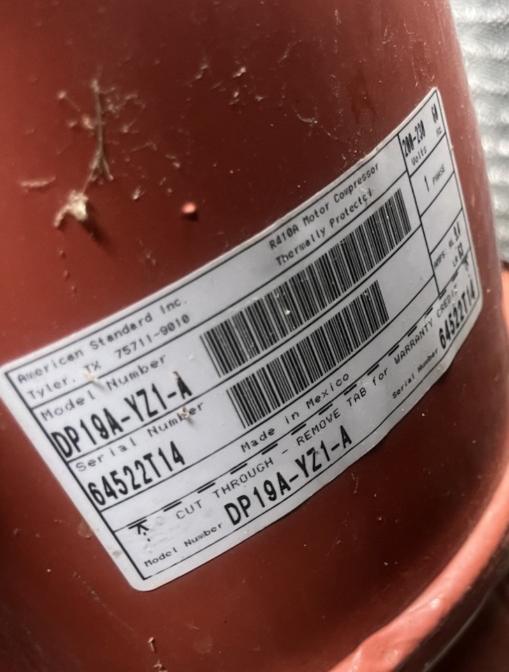 Trane COM07336 Compressor DP19A-YZ1-A USED **TESTED**