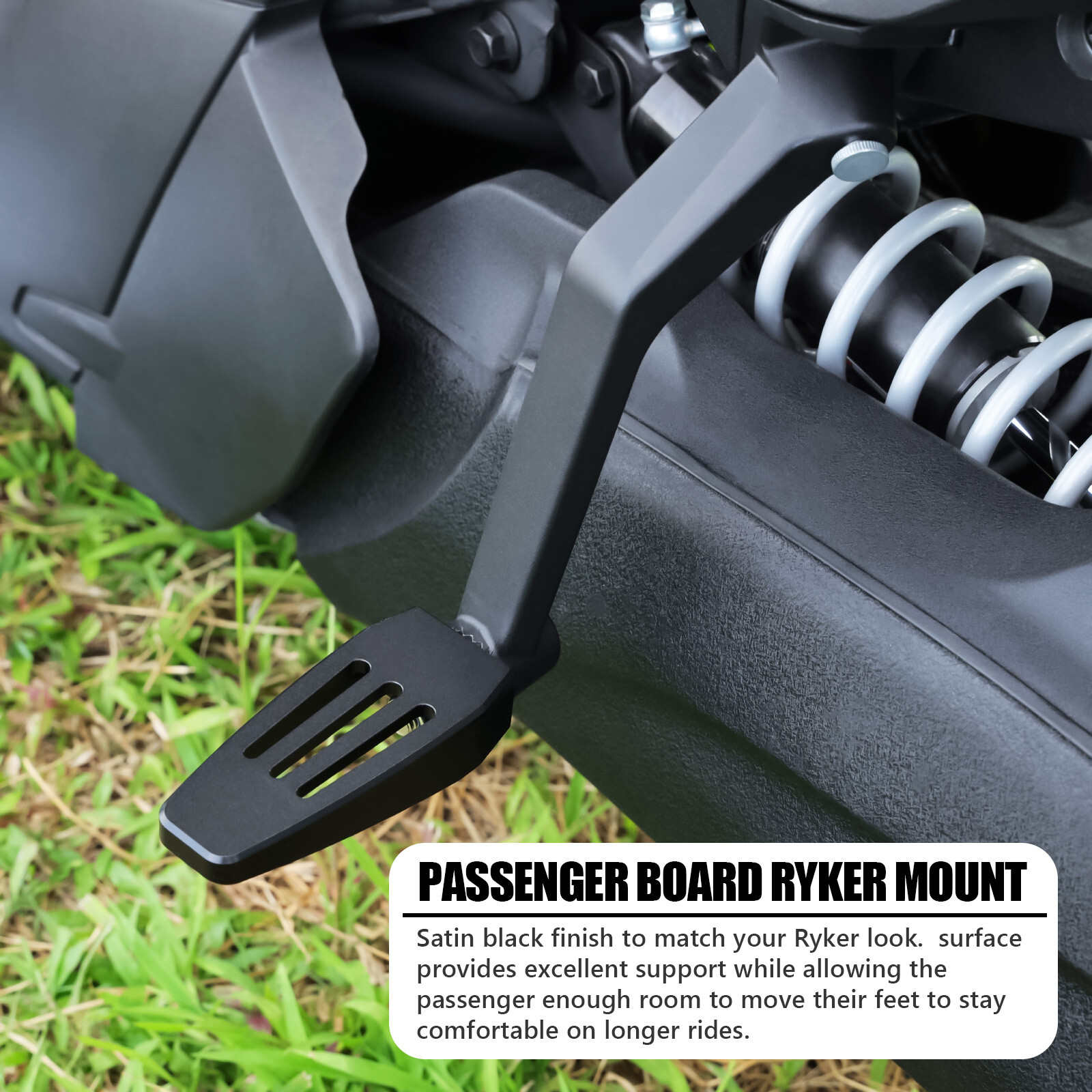 Rear Passenger Seat Foot Pegs Footboard Kit For Can Am Ryker 600 900 2019-2024