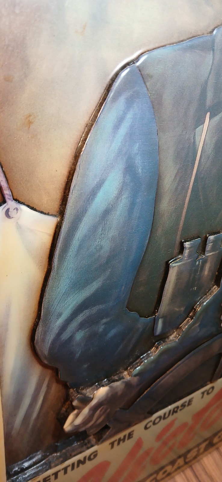 Vintage WW2 Era US Coast Guard 3D Lacquered Wall Art